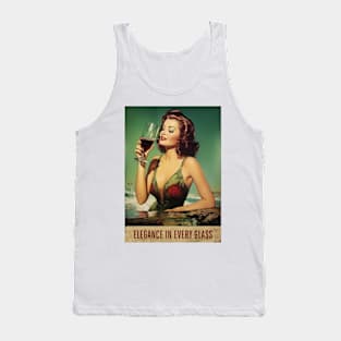 Elegance in every glass - Affiche vintage vin - 1950's Tank Top